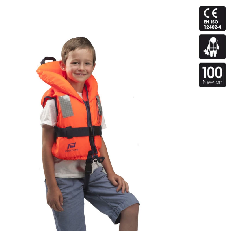 GILET PLASTIMO TYPHON ORANGE JUNIOR 1 GILET PLASTIMO TYPHON ORANGE JUNIOR