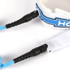 LEASH DE SUP HOWZIT DOWNWIND COIL BLANC/BLEU 6' -Surf Équipement Boutique leash de sup howzit downwind coil blanc bleu 6 1 6