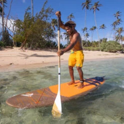 PAGAIE FANATIC BAMBOO CARBON 50 FIXE 7.25 -Surf Équipement Boutique pagaie fanatic bamboo carbon 50 fixe 725 7