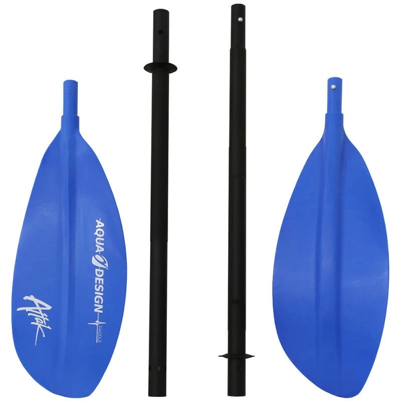 PAGAIE KAYAK AQUADESIGN ATTAK 4 PARTIES 220CM Bleu 4 PAGAIE KAYAK AQUADESIGN ATTAK 4 PARTIES 220CM Bleu – Image 4