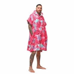 PONCHO AFTER BIG LEAVES BURNT PINK