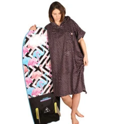 PONCHO AFTER ESSENTIAL WAVES NOIR TU -Surf Équipement Boutique poncho after essential waves noir tu 2