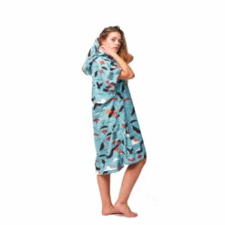 PONCHO AFTER SKETCHBOOK BLEU -Surf Équipement Boutique poncho after sketchbook bleu 2