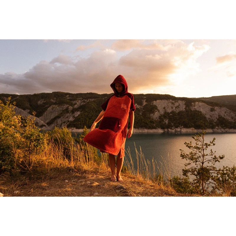 PONCHO PLAID AFTER ESSENTIAL SHERPA ROUGE TU 6 PONCHO PLAID AFTER ESSENTIAL SHERPA ROUGE TU – Image 6