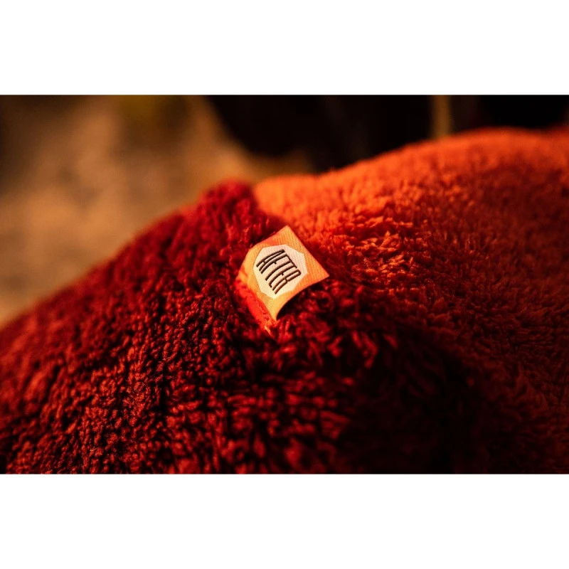 PONCHO PLAID AFTER ESSENTIAL SHERPA ROUGE TU 8 PONCHO PLAID AFTER ESSENTIAL SHERPA ROUGE TU – Image 8