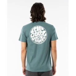 T-SHIRT RIP CURL WETTIE ESSENTIAL BLEU GRIS -Surf Équipement Boutique t shirt rip curl wettie essential bleu gris 2